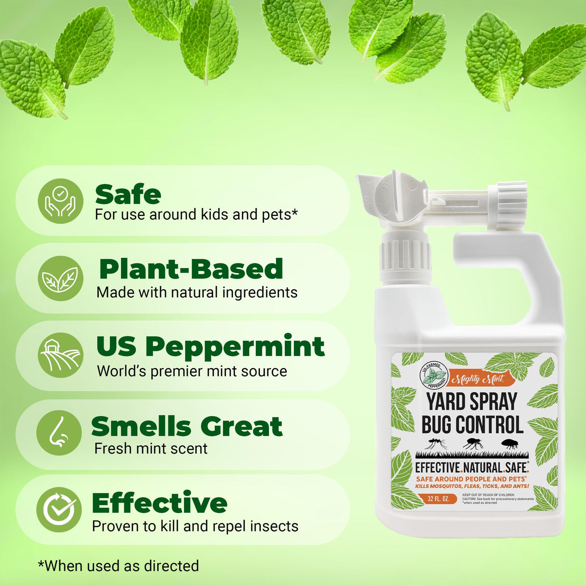 Peppermint Oil Lawn & Yard Bug Control Spray 32 oz Pack of 2 U15032