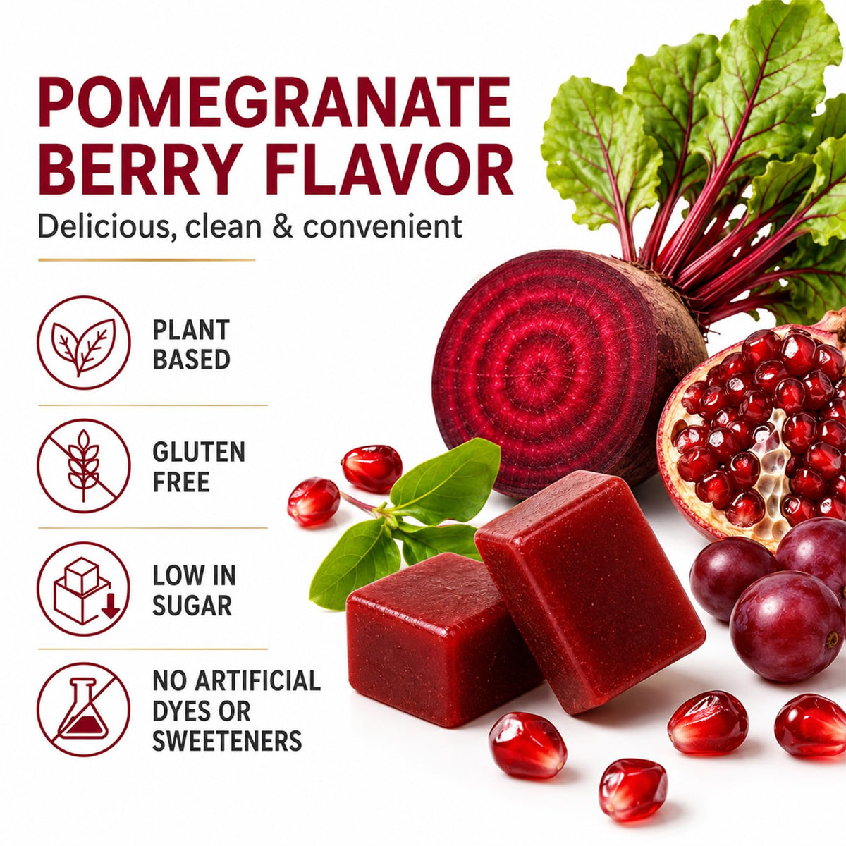 Beet Chews with L-CoQ10 & Grape Seed 60 Chew L55294