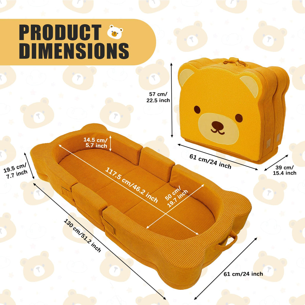 Portable Foldable Toddler Travel Bed with Safety Rail C8258