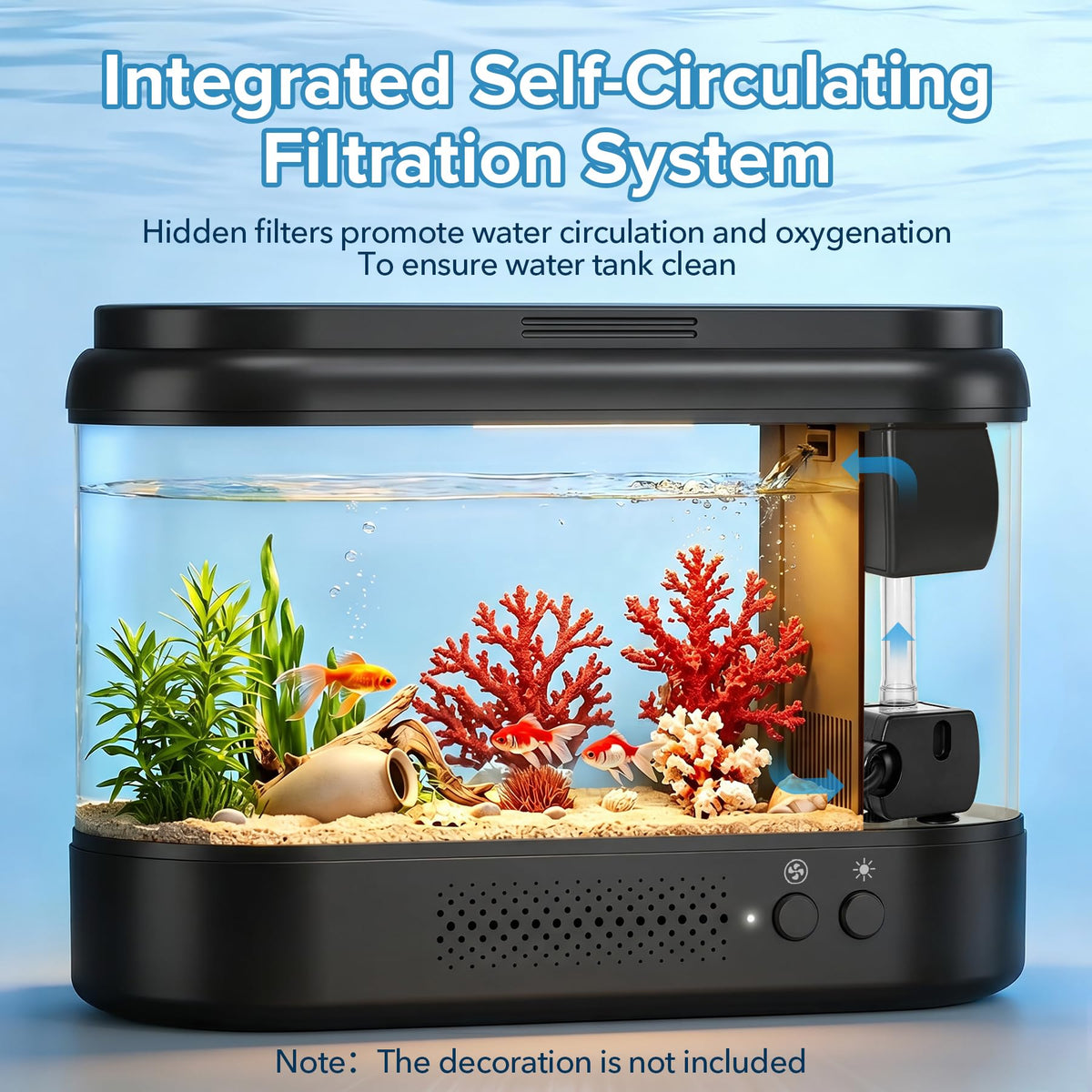 Black 1 Gallon Acrylic Aquarium Kit C7919