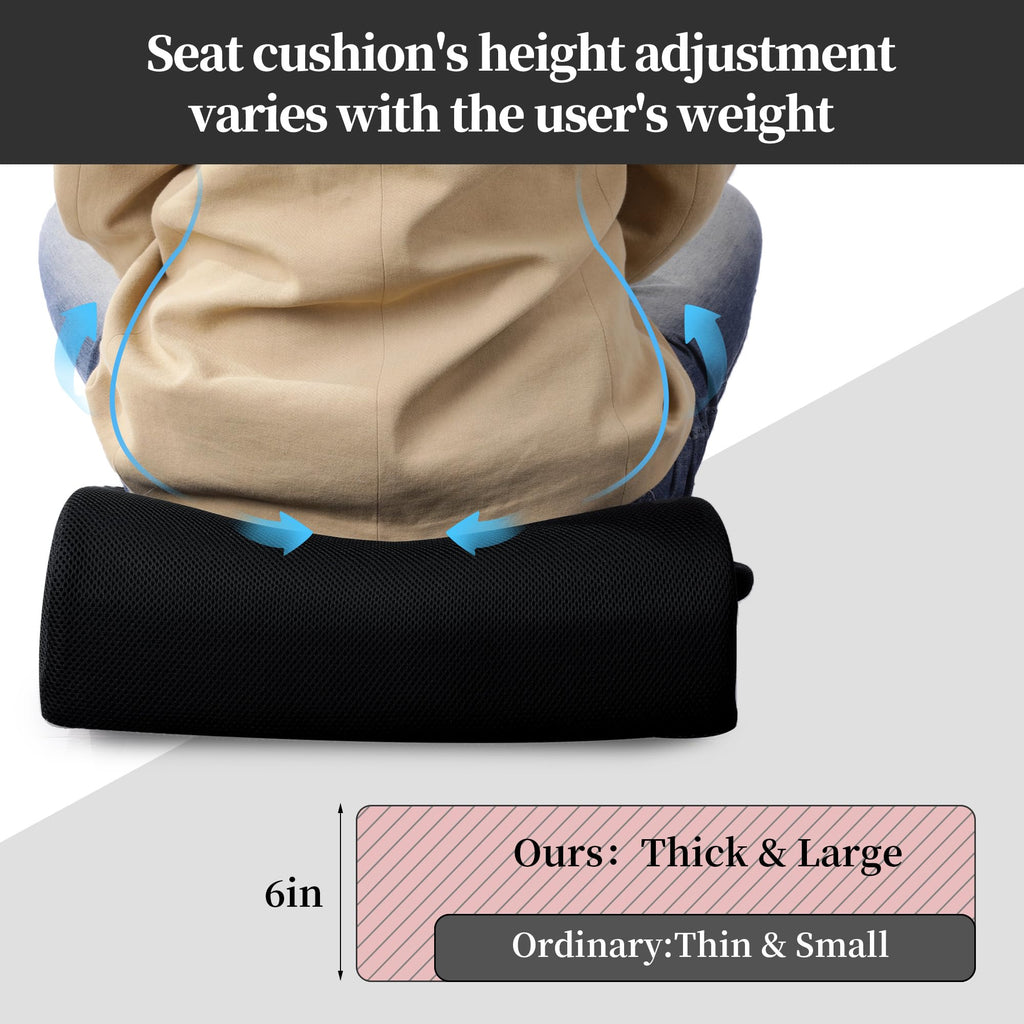 Extra Thick Memory Foam Chair Cushion with Carry Handle Y943168