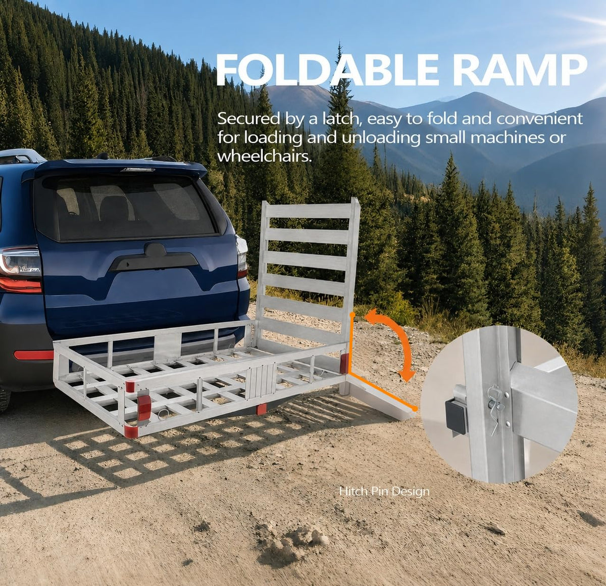 Hitch Cargo Carrier with Ramp V2299