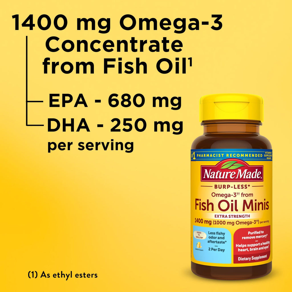 Fish Oil Omega 3 1400 mg Minis 60 Softgels R811