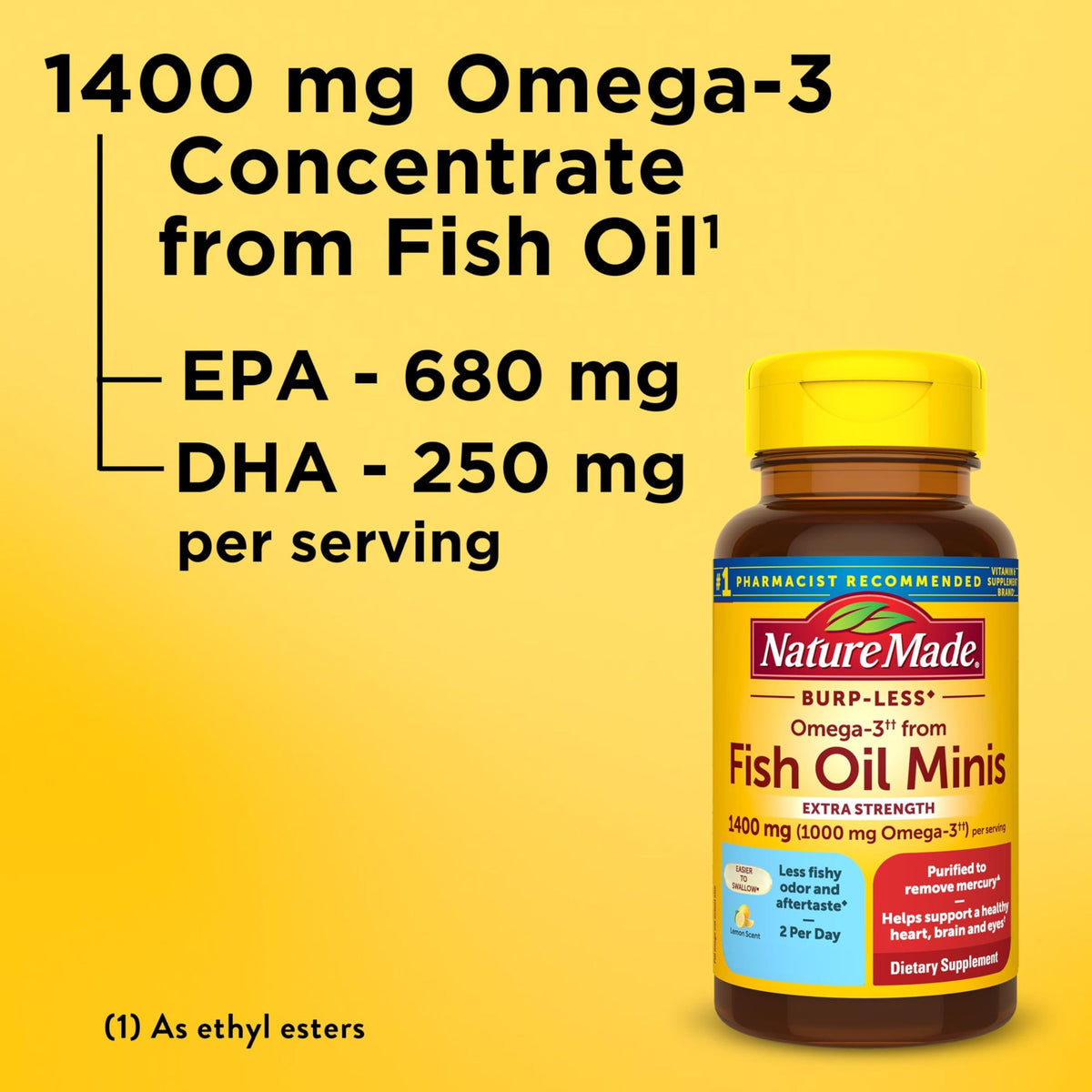 Fish Oil Omega 3 1400 mg Minis 60 Softgels R811