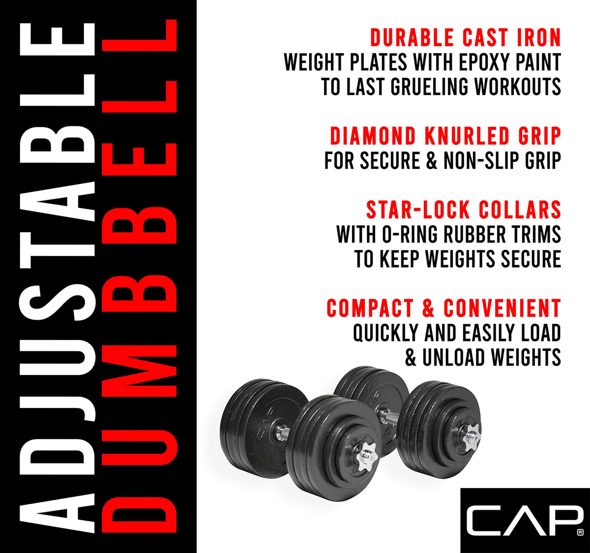 Adjustable Dumbbell Weight Set E839
