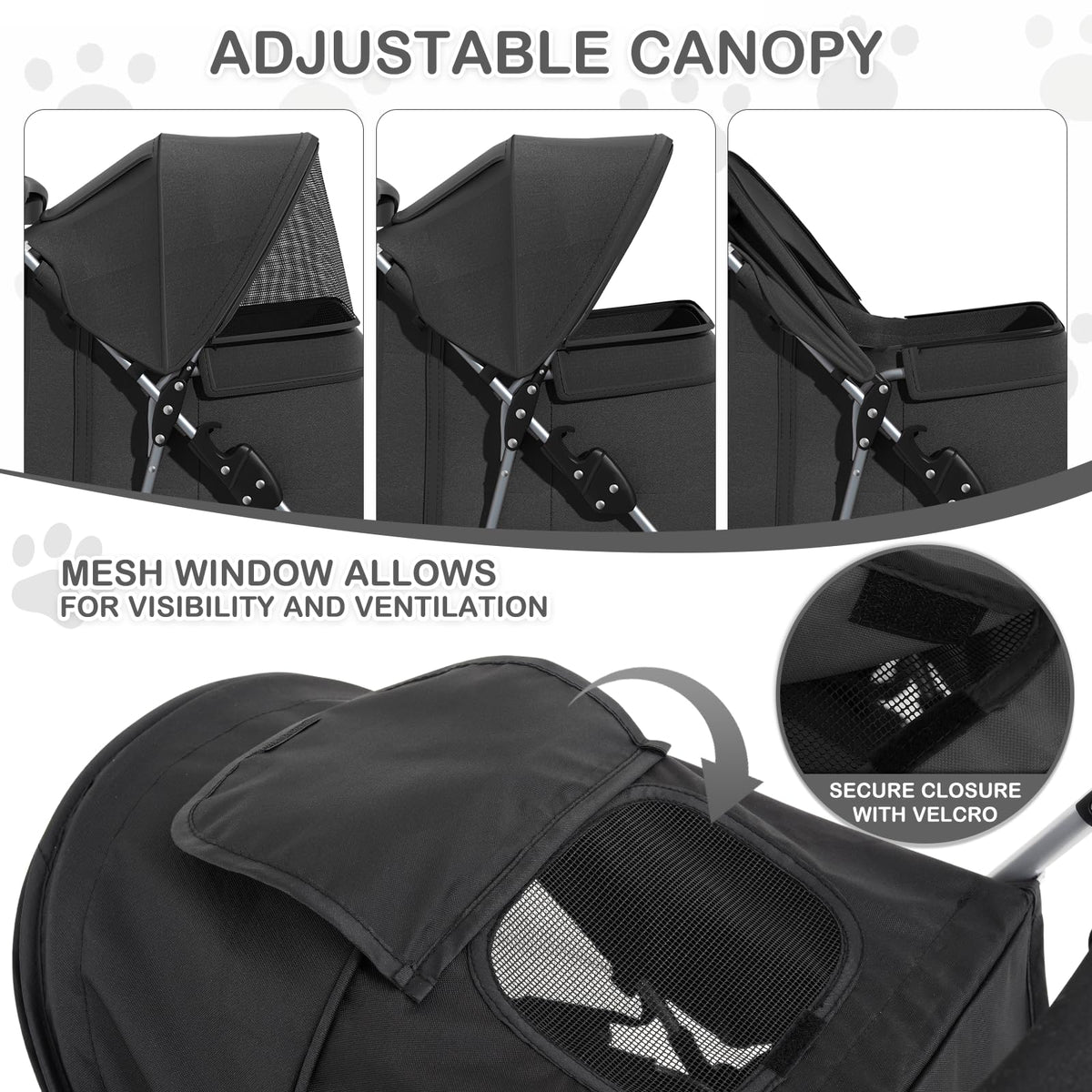 Black Pet Stroller O9580