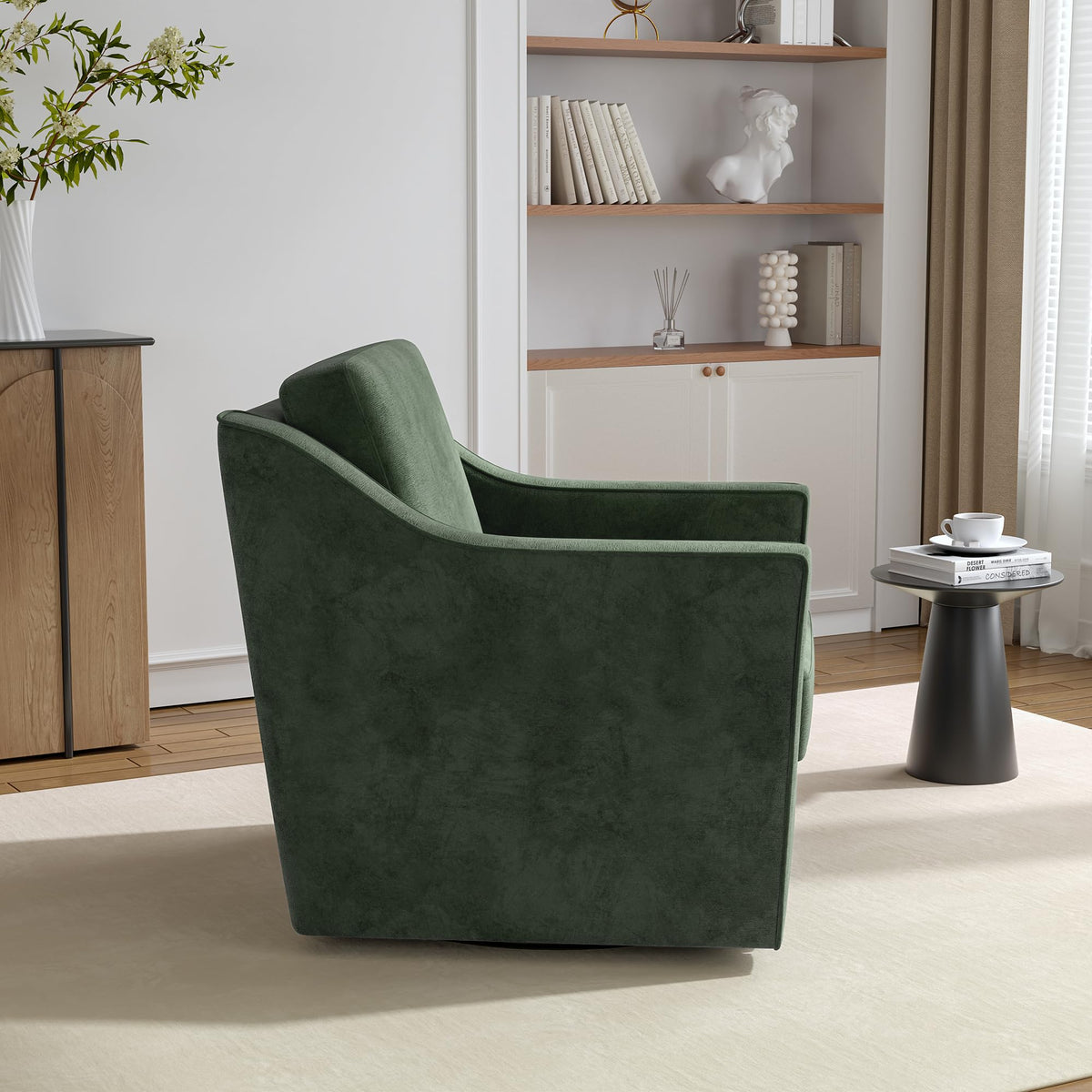 Green Swivel Accent Chairs Set of 2 X29590