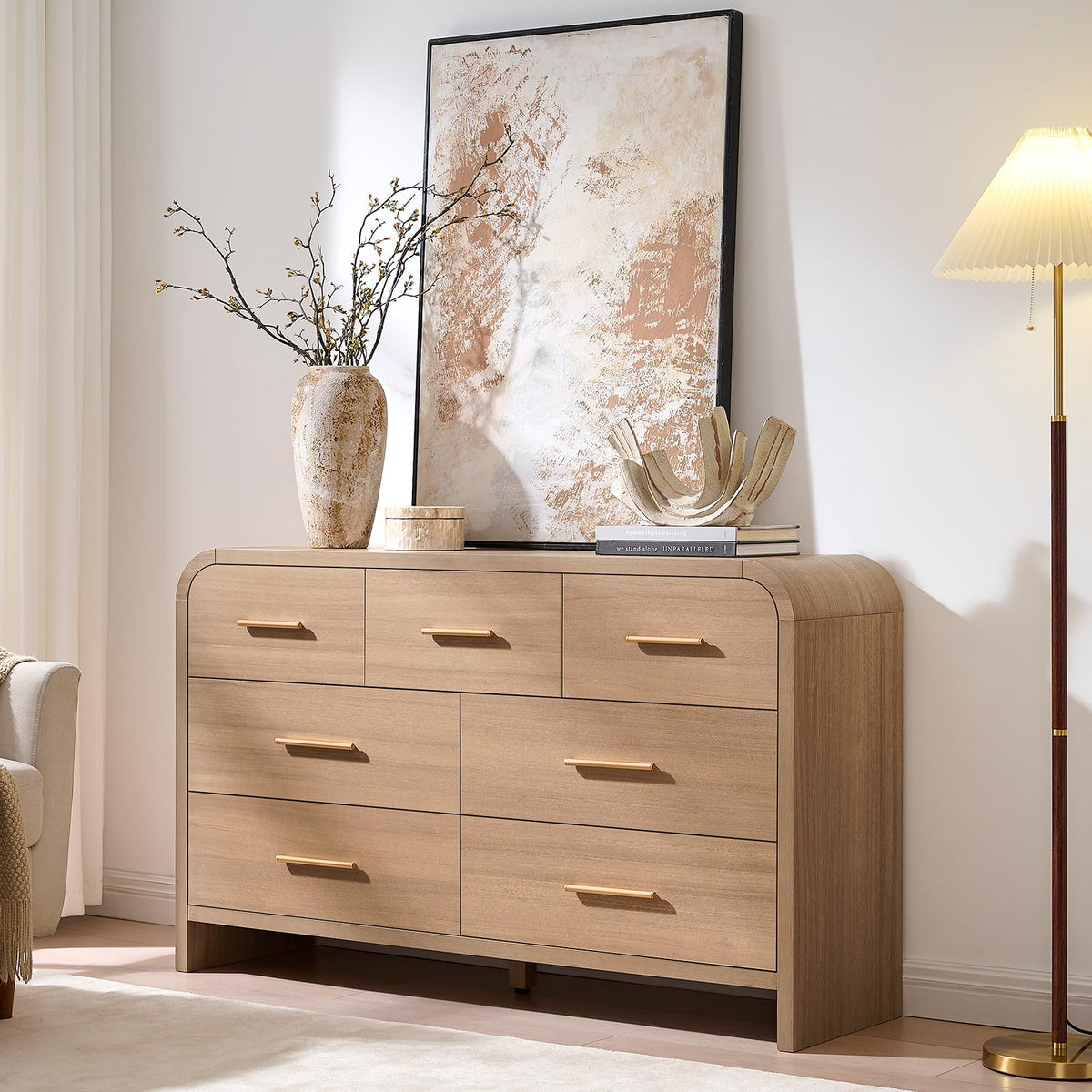 Curved 7 Drawer Dresser Z778