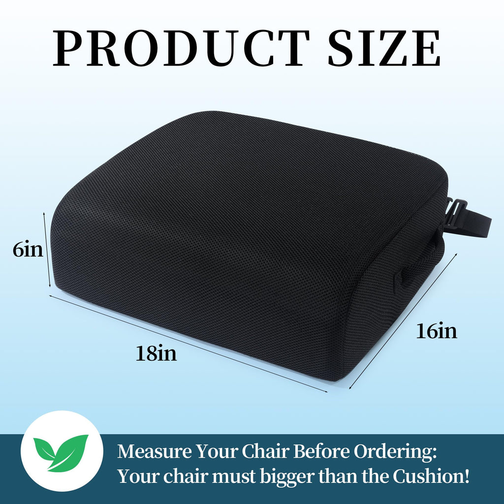 Extra Thick Memory Foam Chair Cushion with Carry Handle Y943168