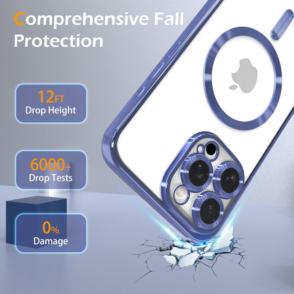 Magnetic Clear Case for iPhone 13 Pro Max with Camera Lens Protection B394