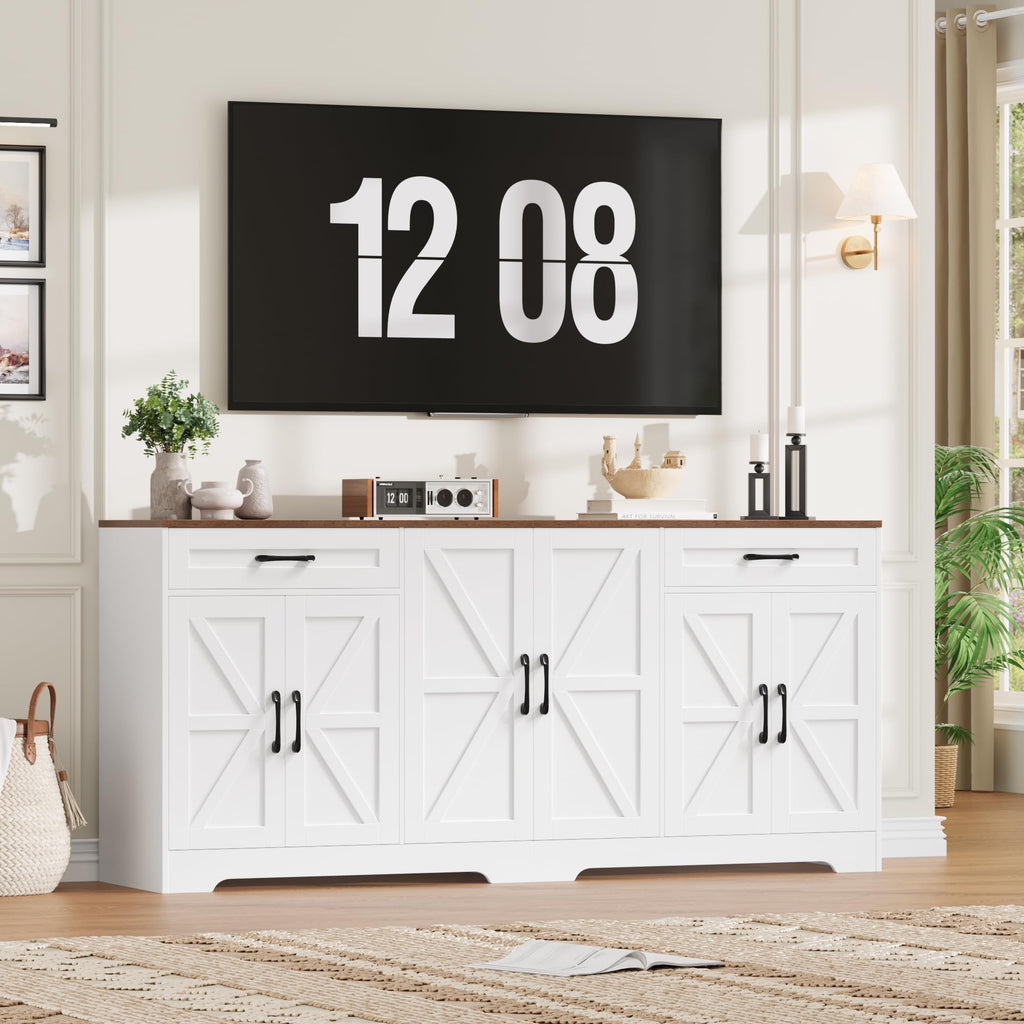 71” Large Kitchen Buffet Cabinet with Adjustable Shelves X879