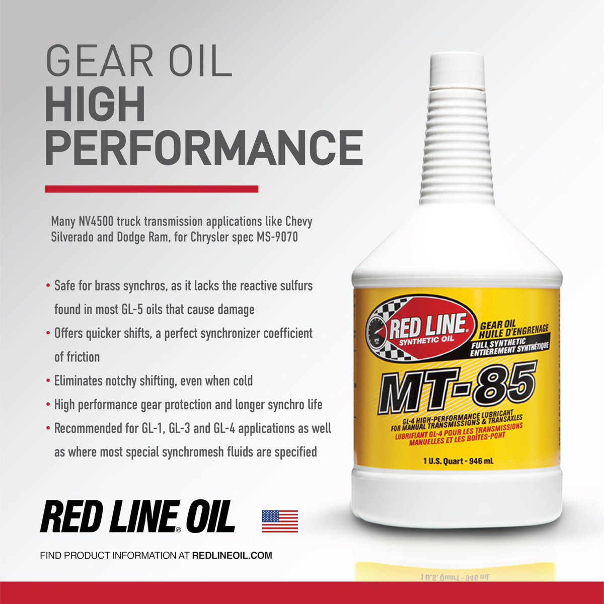 75W85 GL-4 Manual Transmission Gear Oil 1 Gallon S3474