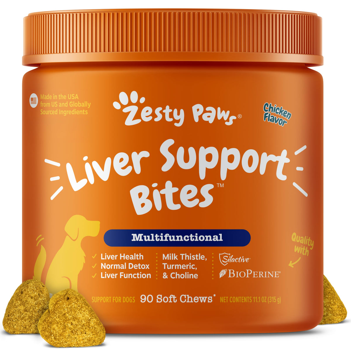 Dog Liver Supplement - Milk Thistle, Chicken, 90 Ct B800818