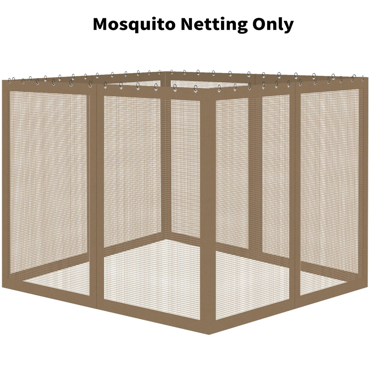Brown Gazebo Mosquito Netting Z224