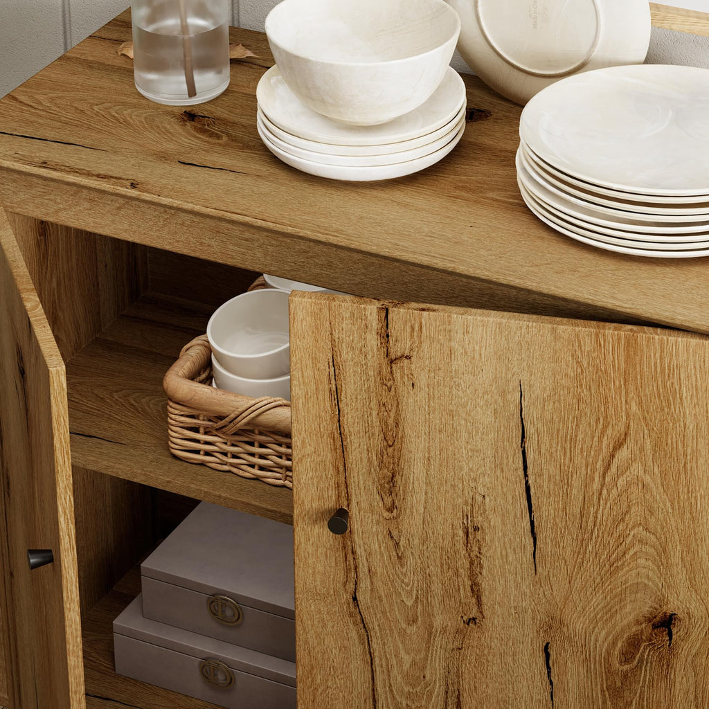 Oak Brown Storage Cabinets T224492