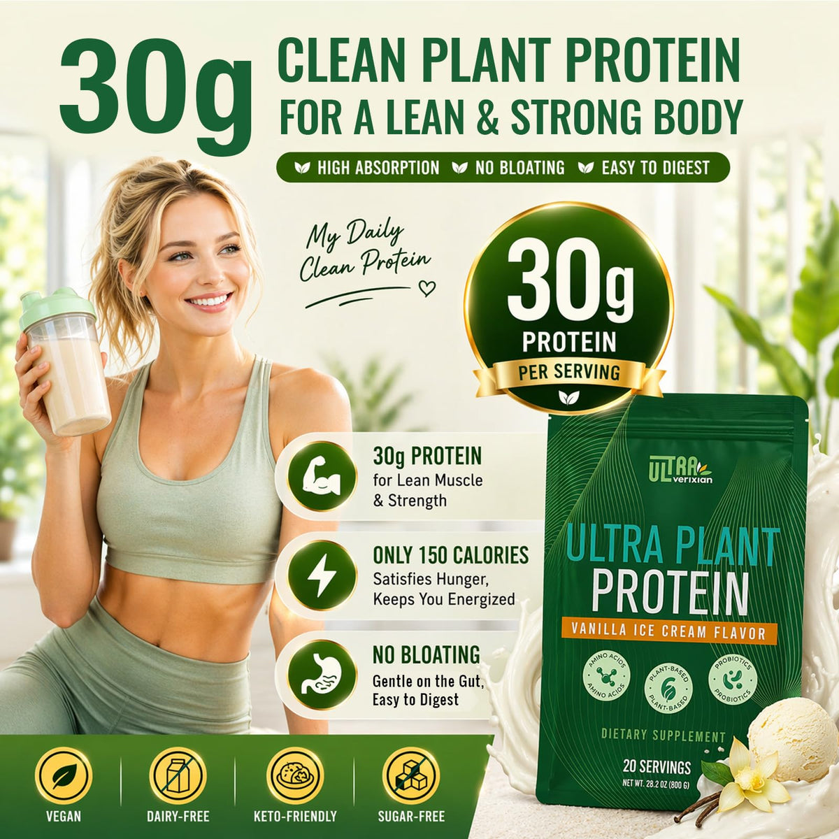 30g Organic Vegan Plant-Based Protein Powder O49259