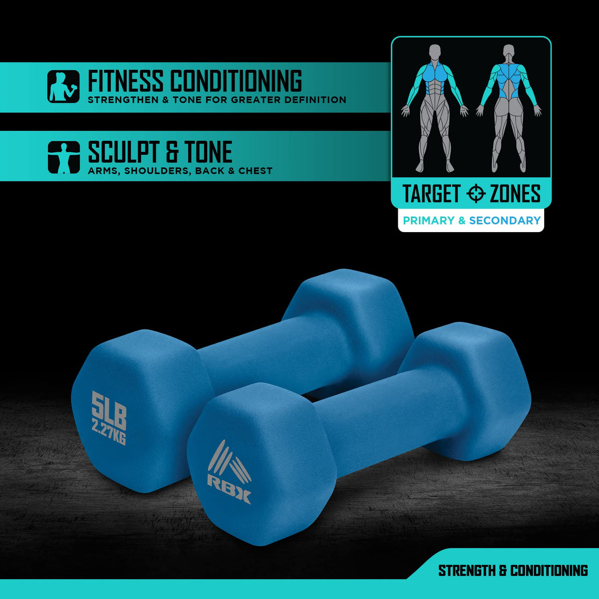 Neoprene Dumbbells Set with Non-Slip Grip M81277