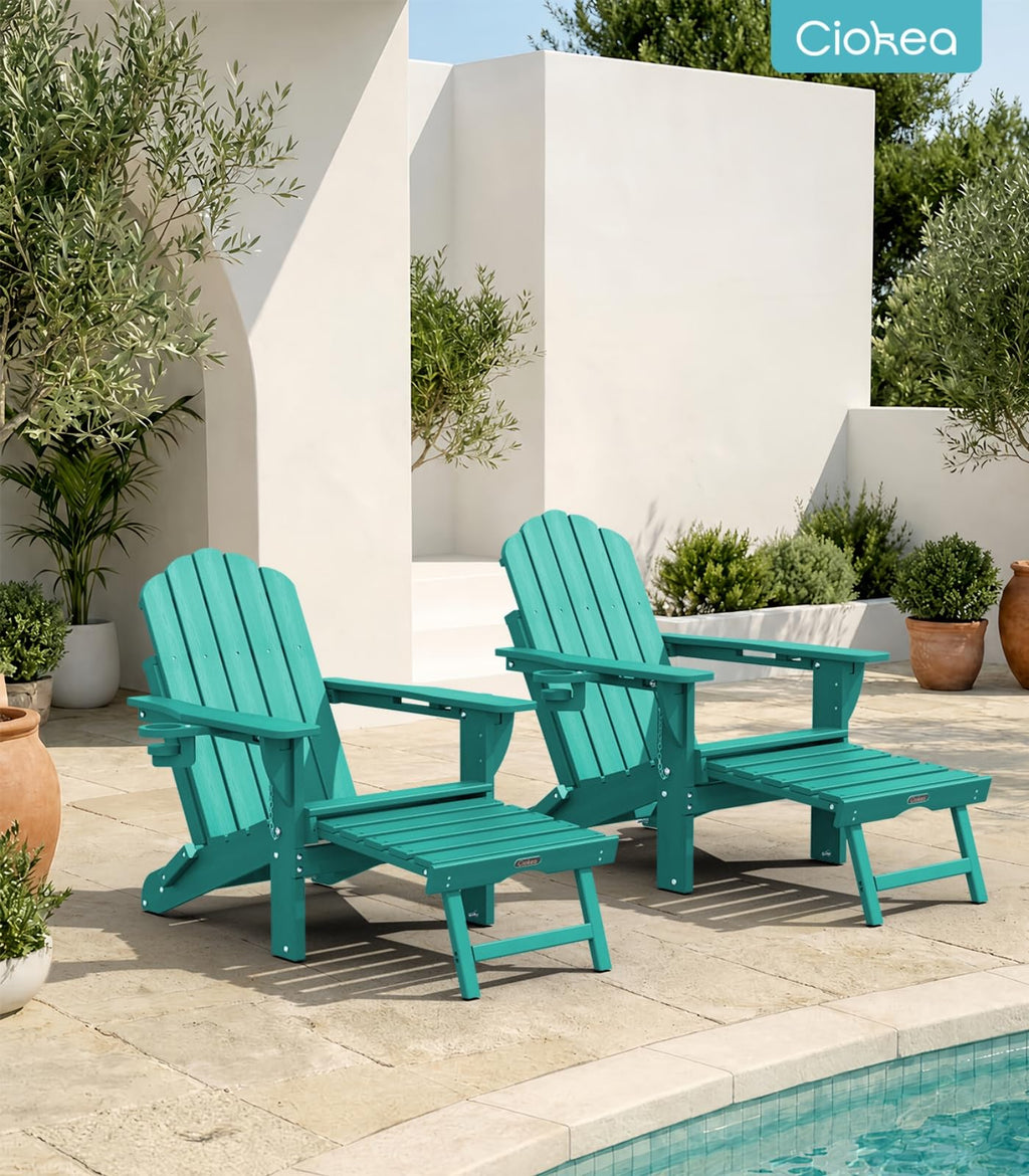 Adirondack Rocking Chair with Footrest O50682