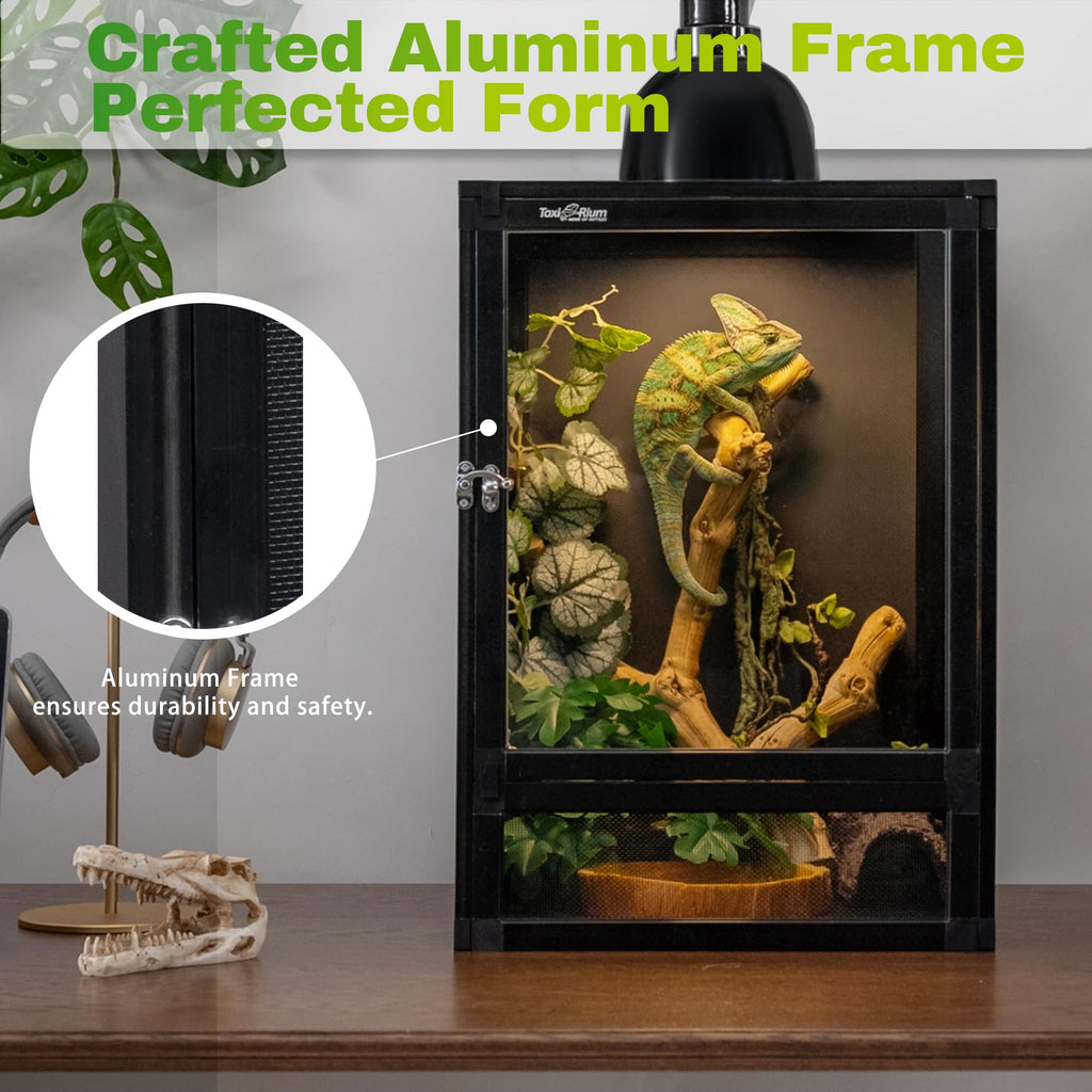 12"x12"x18" PVC Reptile Terrarium with Screen & Acrylic Doors E494253