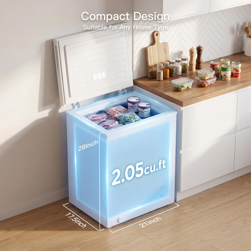 2.05 Cu.Ft Chest Freezer with 2 Removable Baskets A165322
