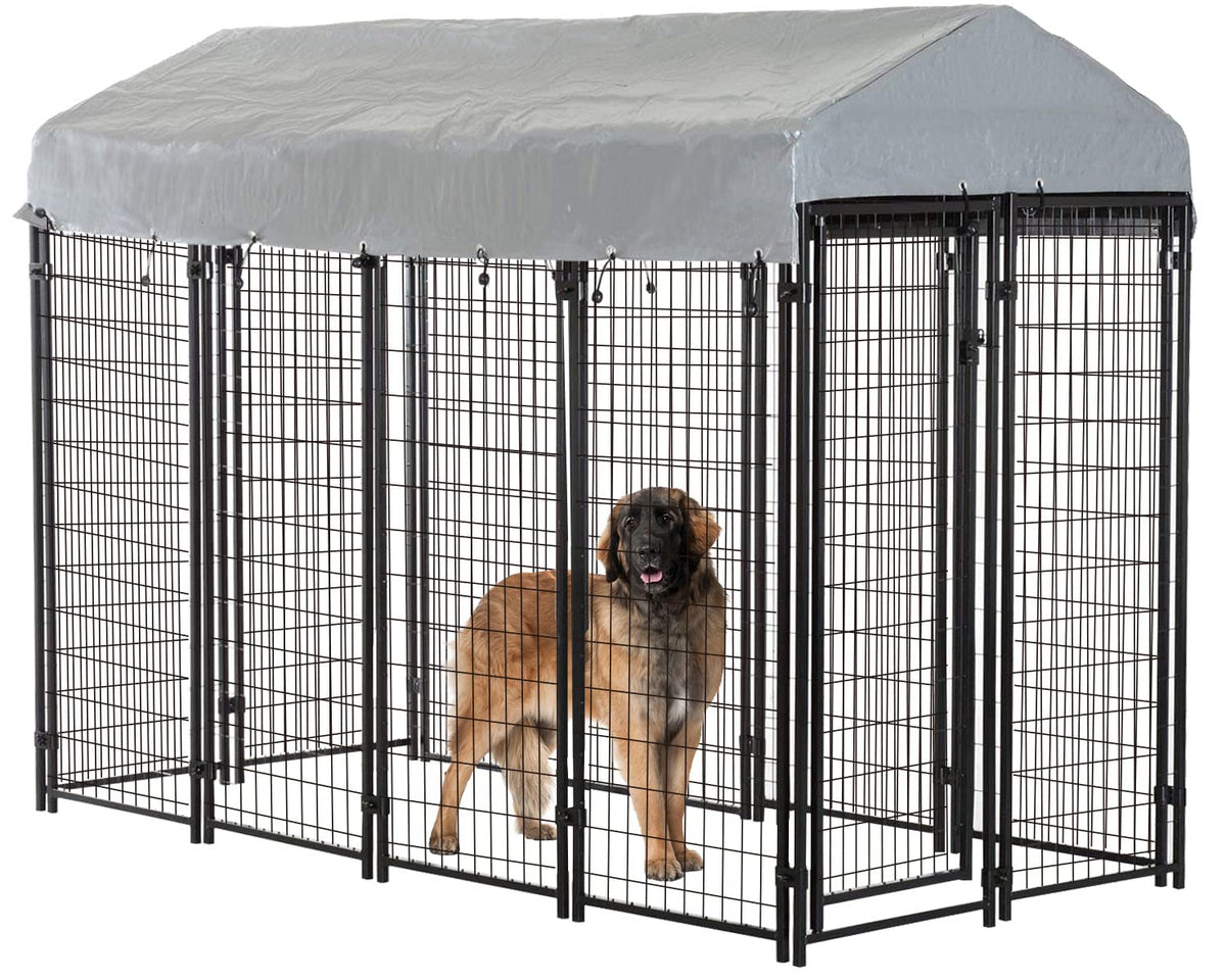 8'x4'x6' Heavy Duty Galvanized Metal Dog Kennel I665