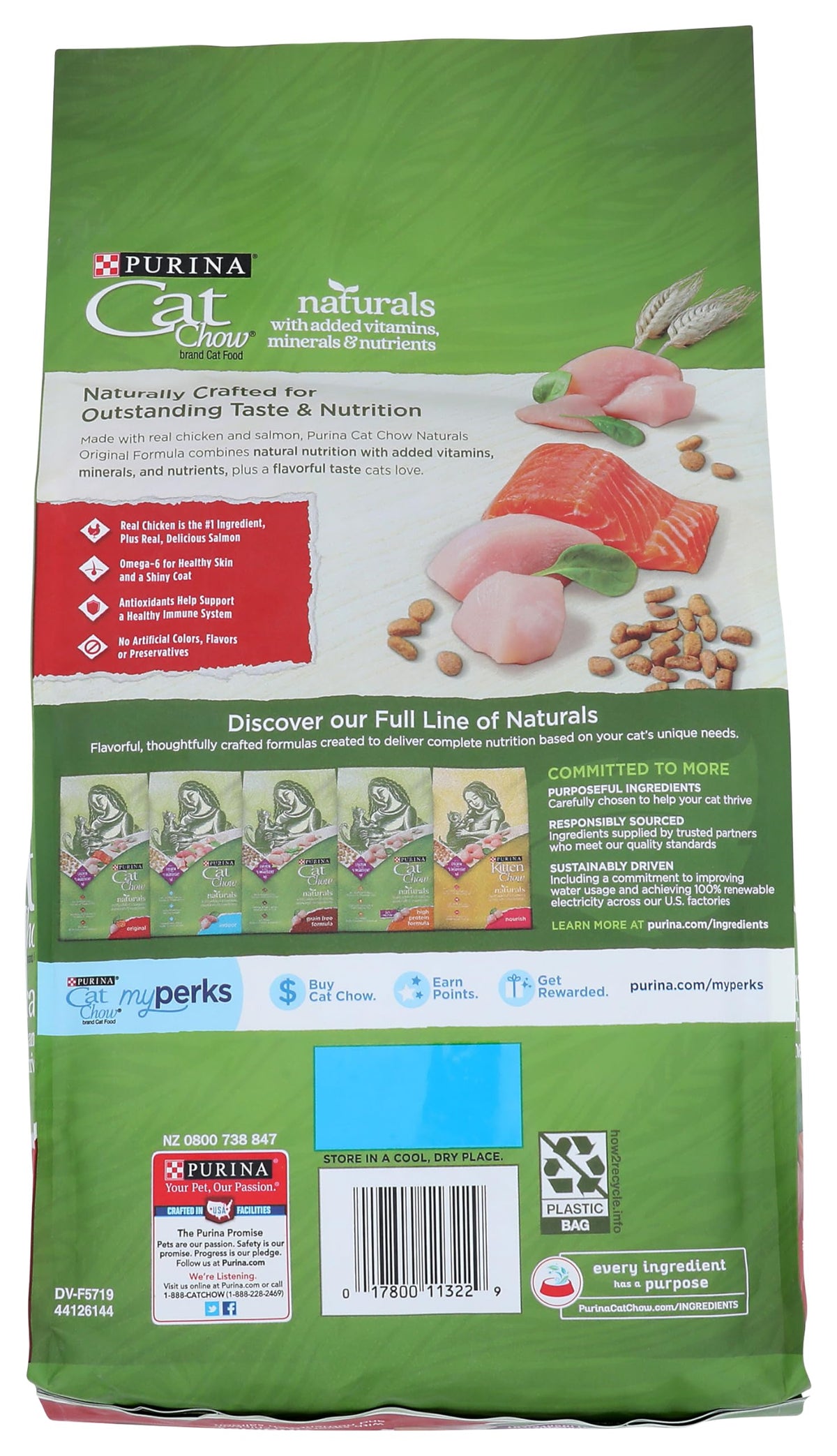 Dry Cat Food With Real Chicken 3.15 Lb Bag Q79442