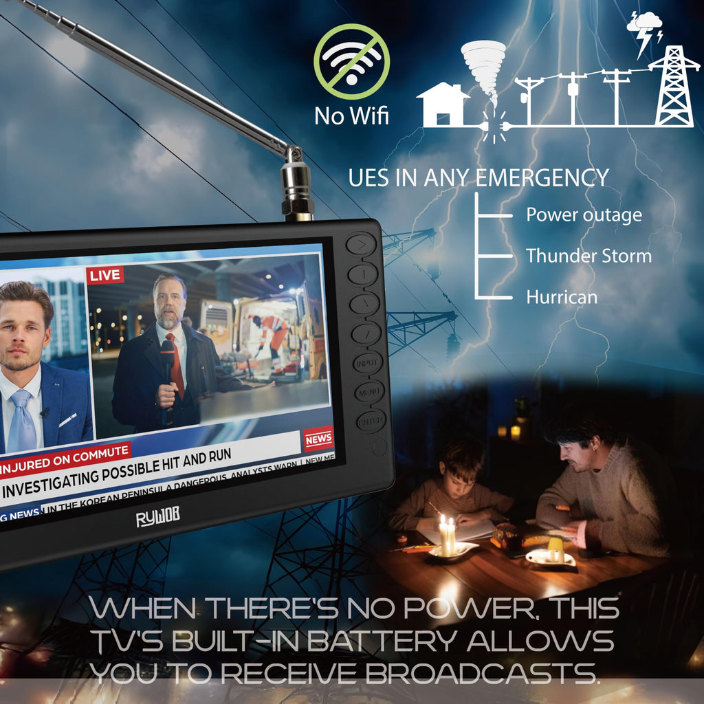 5" Portable Digital ATSC TV with Stand T722