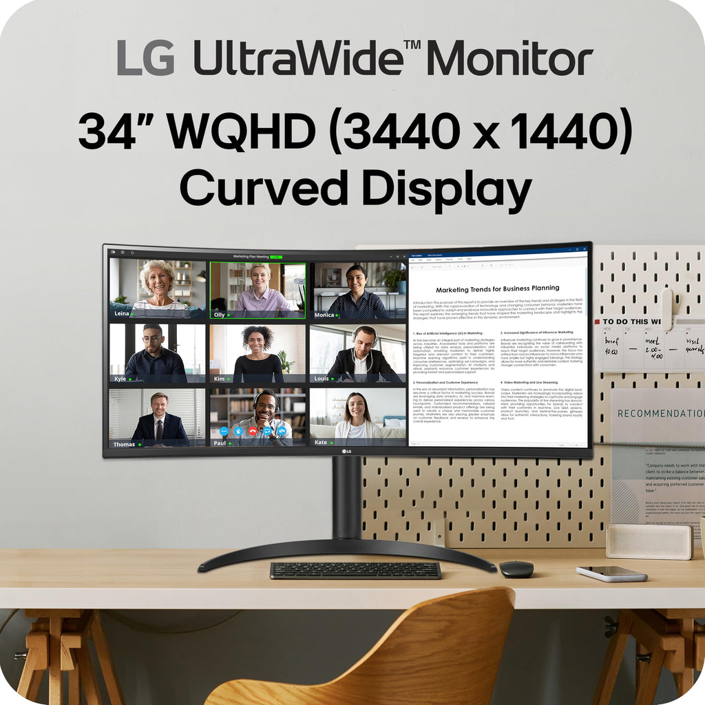 34-inch UltraWide WQHD Curved Computer Monitor D500545