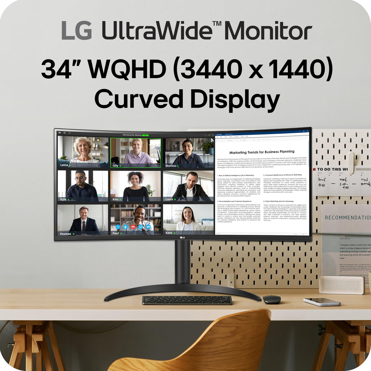 34-inch UltraWide WQHD Curved Computer Monitor D500545