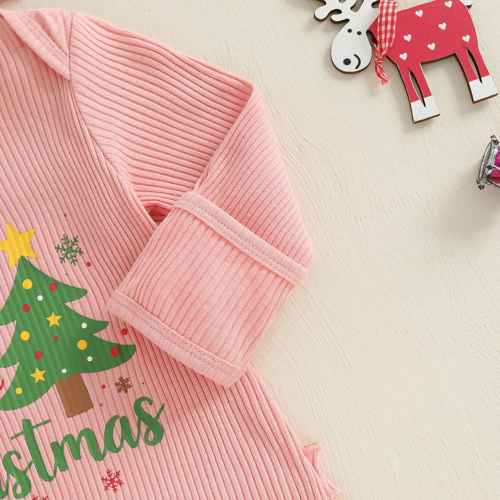 Christmas Tree Long Sleeve Romper Jumpsuit N322018