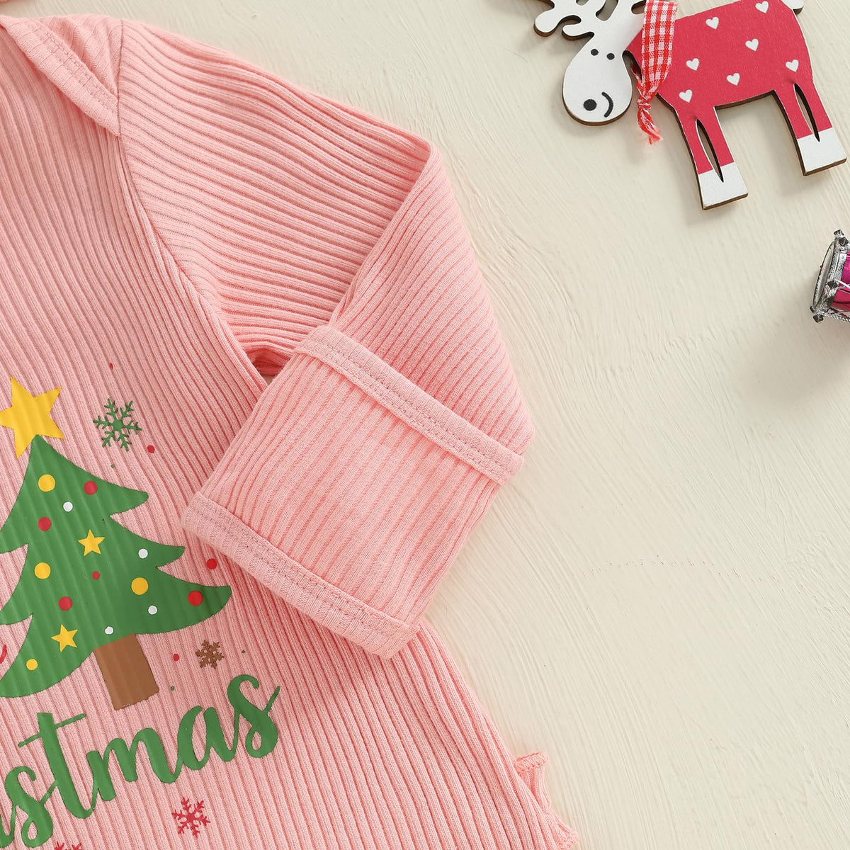Christmas Tree Long Sleeve Romper Jumpsuit N322018