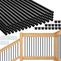 101 Pack 36" Round Black Aluminum Deck Balusters O832