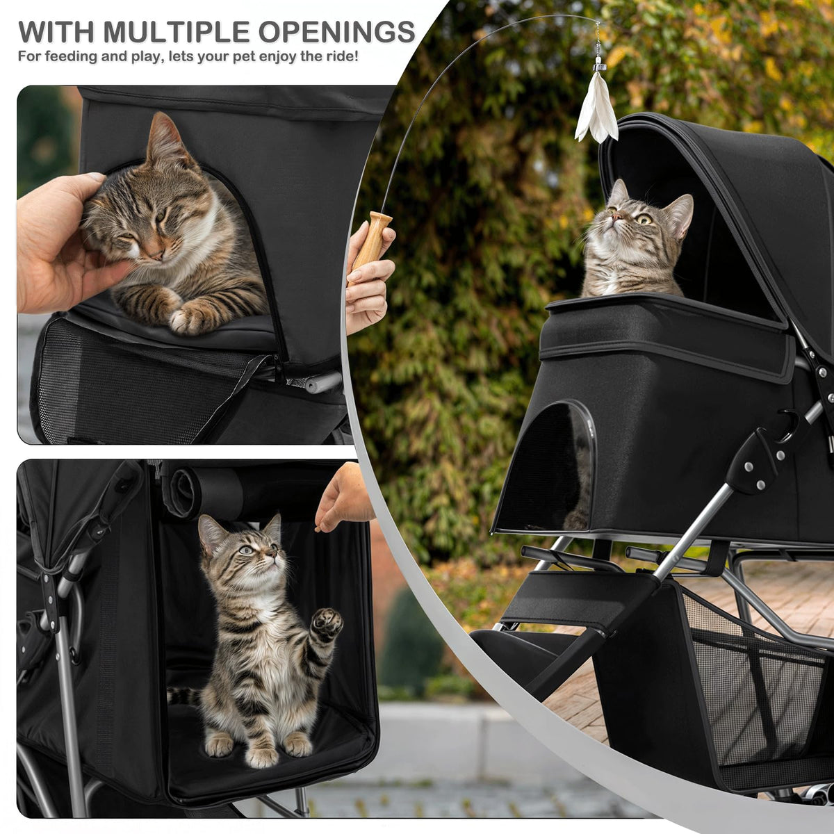 Black Pet Stroller O9580