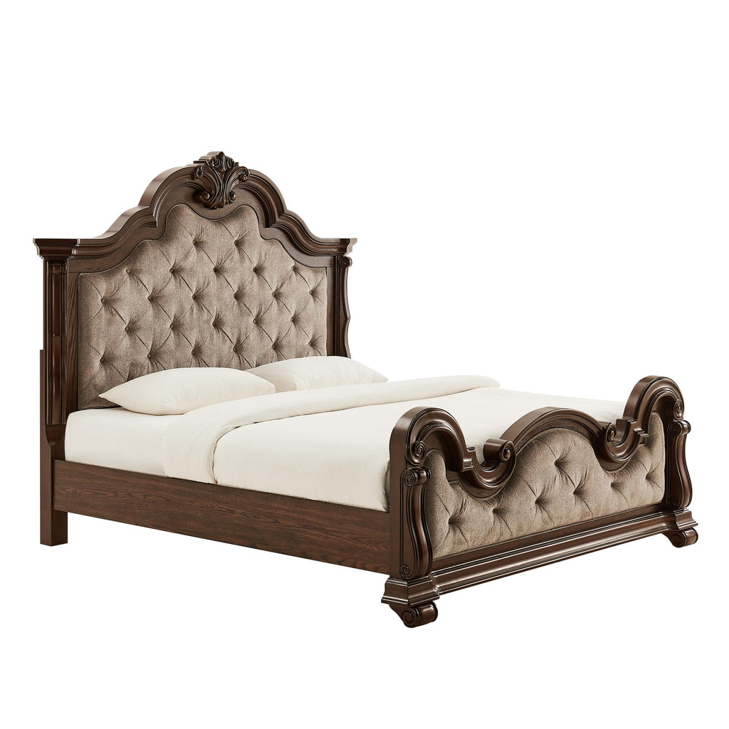 86" Eastern King Platform Wood Bed Frame Q177927