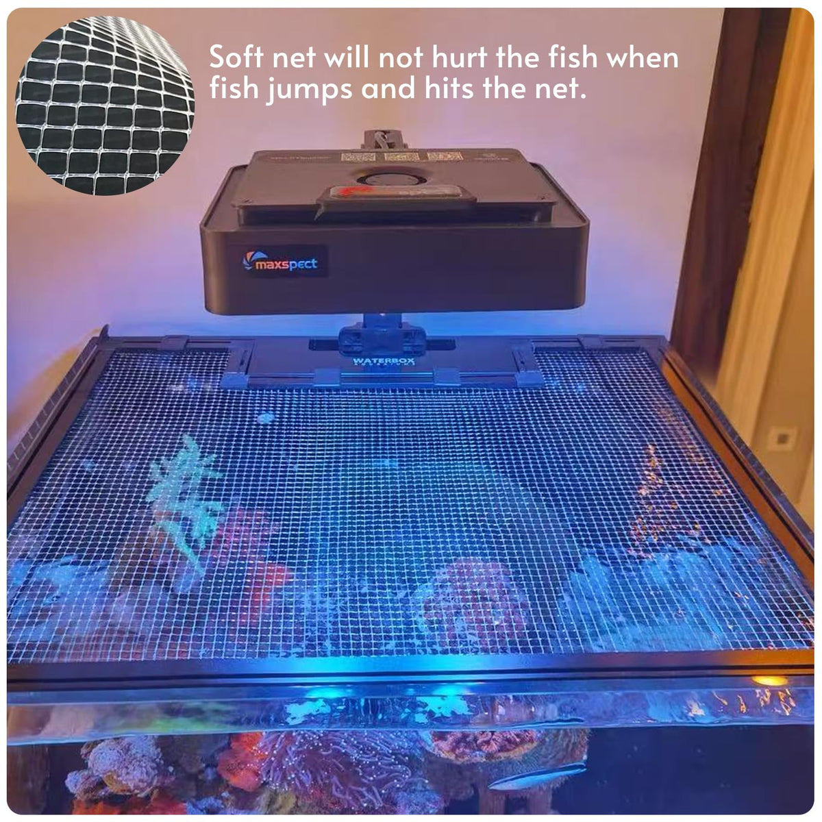 Transparent Mesh Aquarium Lid Cover 5.12 Feet X 3.37 Feet A24214