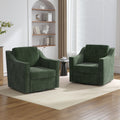 Green Swivel Accent Chairs Set of 2 X29590