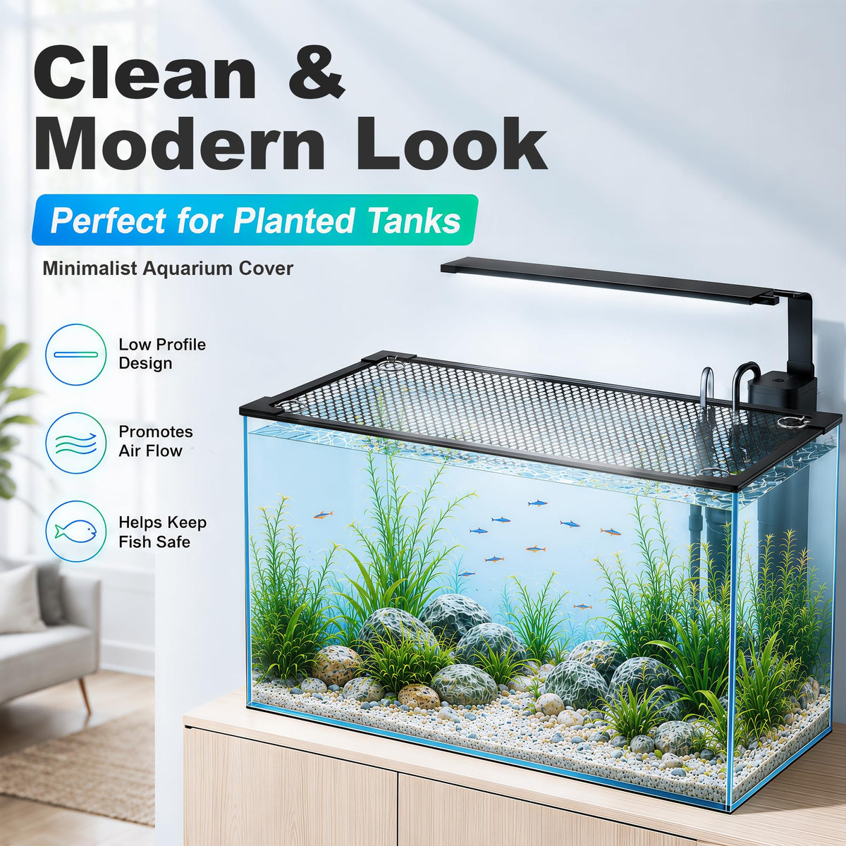 Magnetic Aquarium Lid Mesh Cover N804