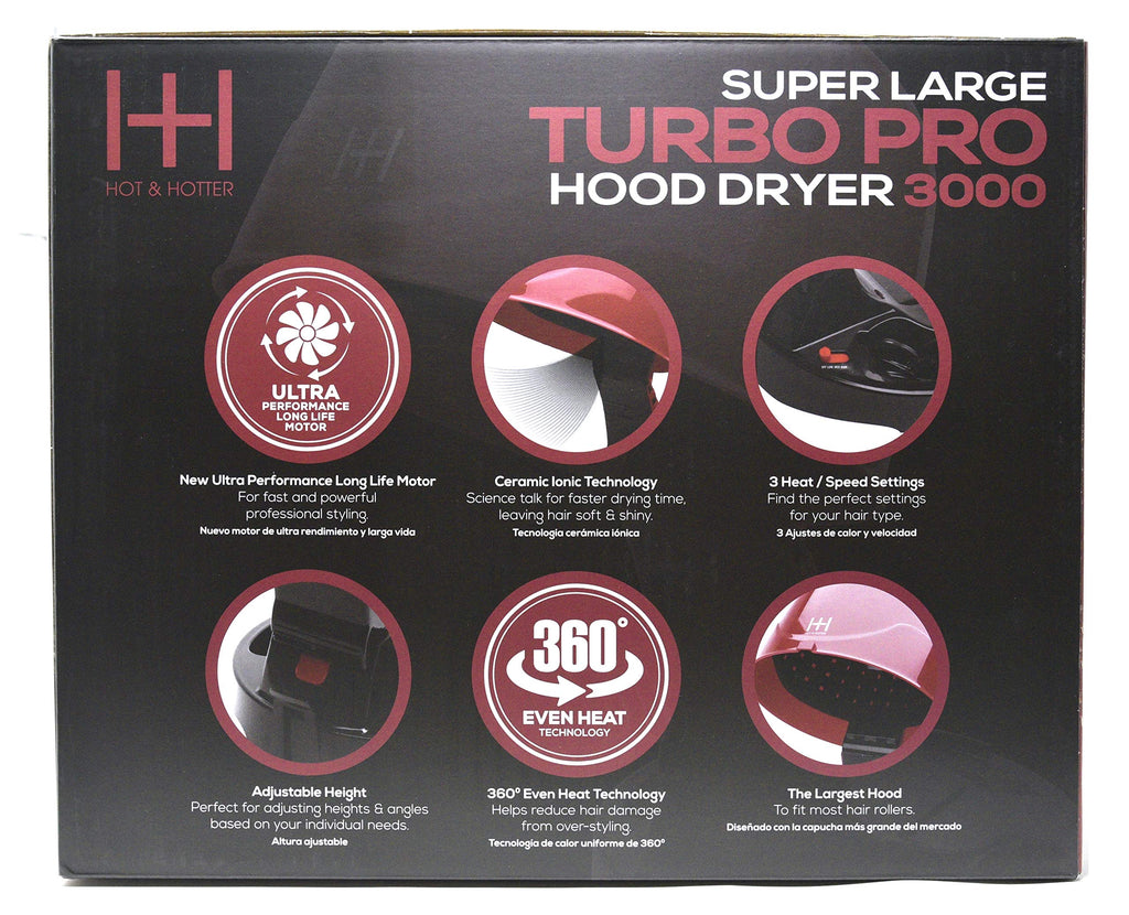 Large Ceramic Ionic Hood Hair Dryer with Adjustable Height E23113