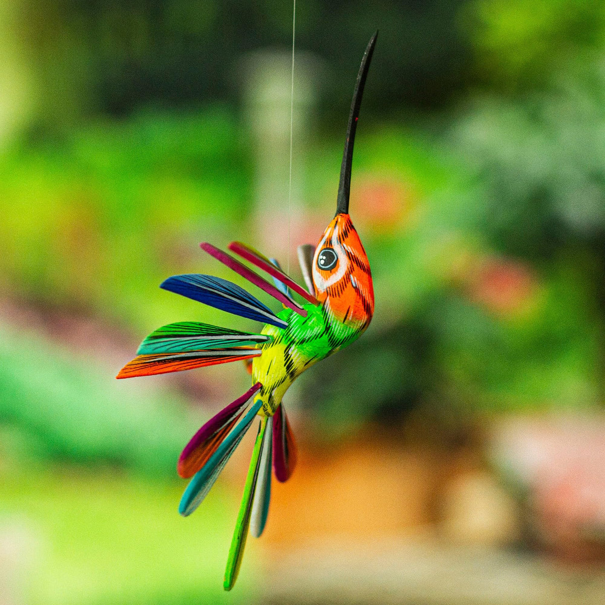 Hand Painted Wood Alebrije Bird Ornament O309325