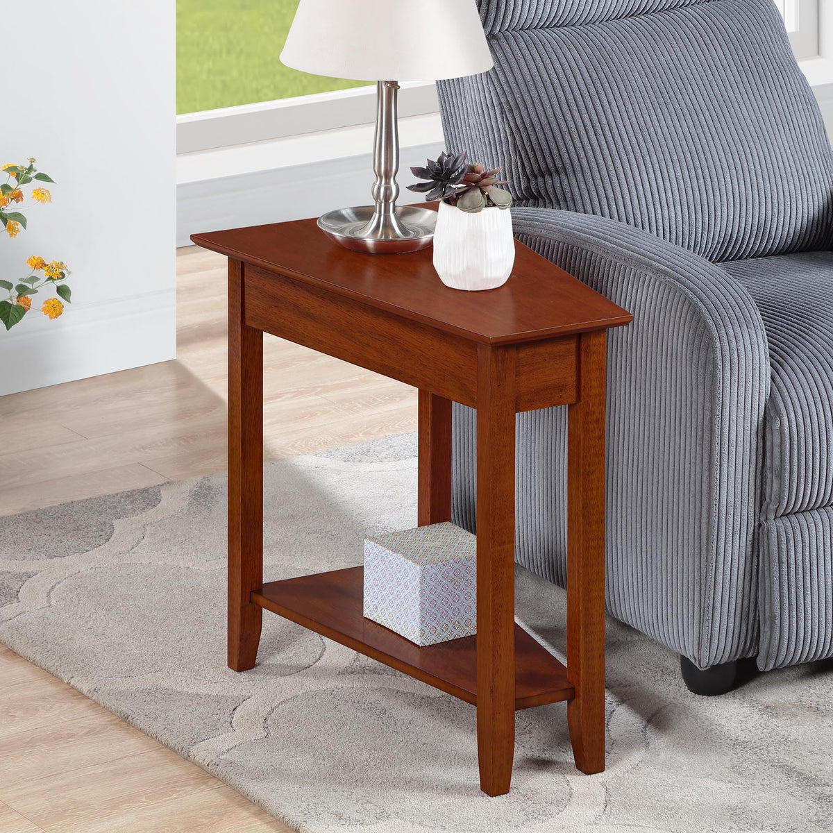 24" Cherry End Table with Storage Shelf I254069