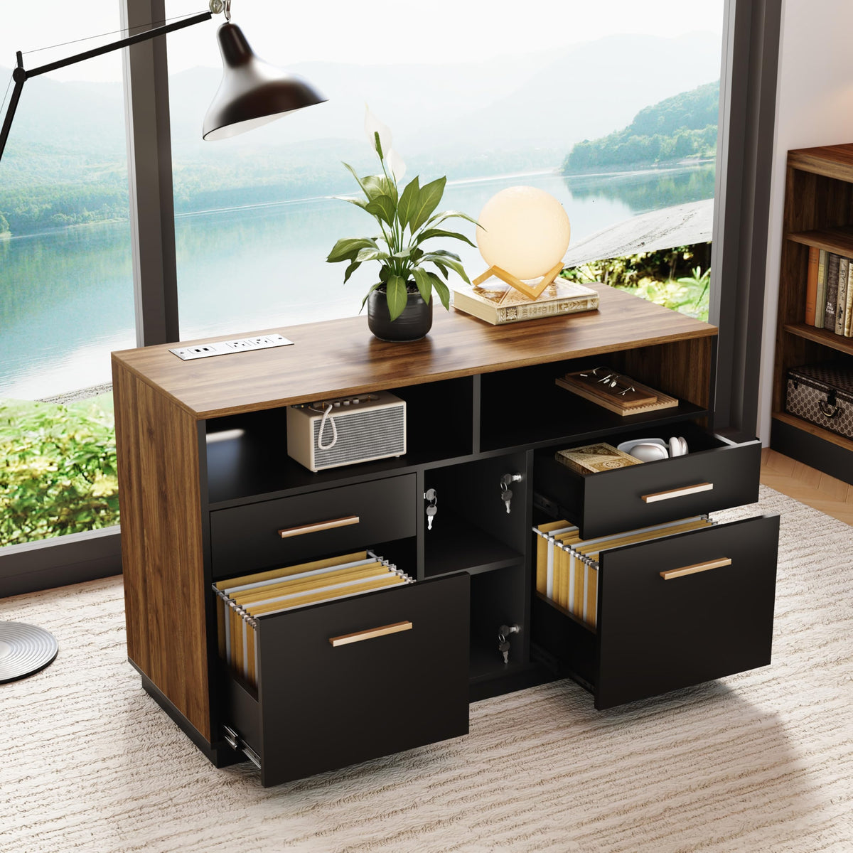 4 Drawer File Cabinet with Lock S75136
