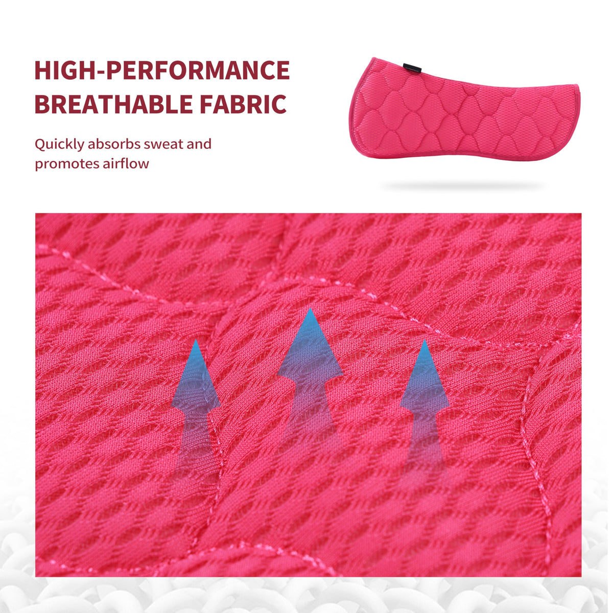 Mesh English Saddle Half Pad G332