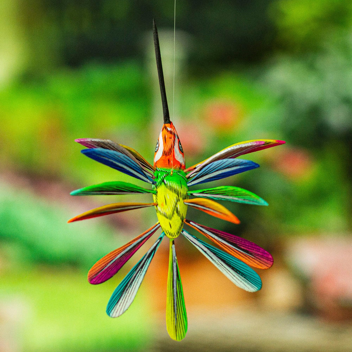 Hand Painted Wood Alebrije Bird Ornament O309325