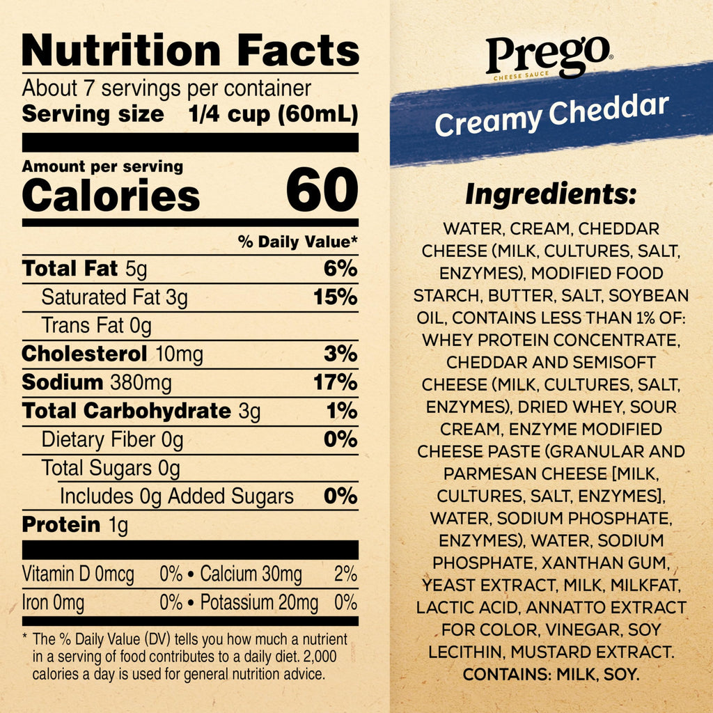Creamy Cheddar Cheese Sauce 14.5 oz 12 Pack L50990